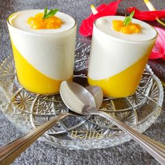 A picture of Mango Panna Cotta.