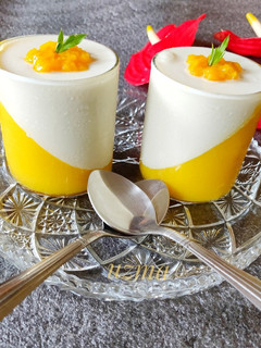 A picture of Mango Panna Cotta.