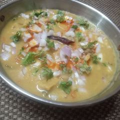 A picture of Gujarati dal dhokli.