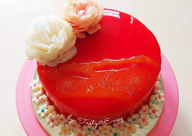 Resep: MIRROR GLAZE CAKE: CARA MEMBUAT GELATIN ART CAKE bunda pasti bisa