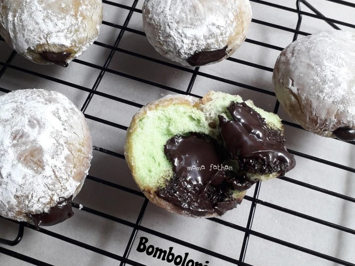 Easy Steps Prepare Recipes Bomboloni pandan coklat the Can Spoil the Tongue Can Pamper Your Tongue.