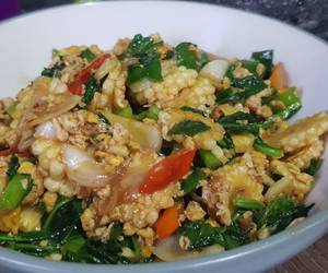 Resep Mudah Orak Arik Sayur sawi dan putren Enak dan Sehat