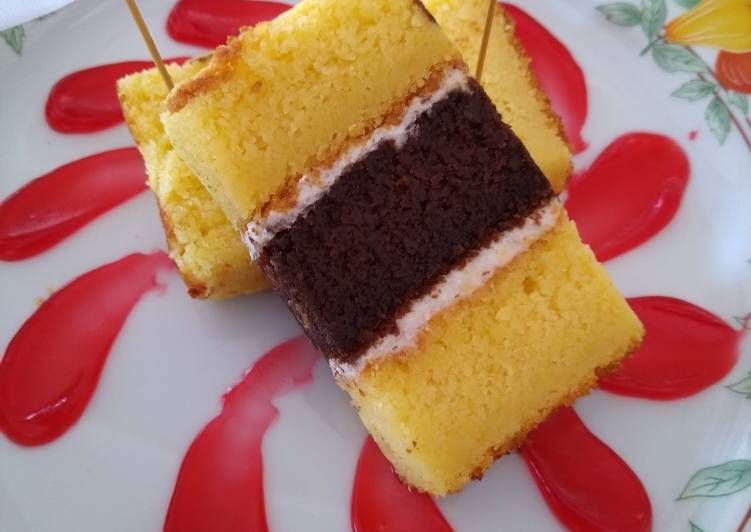 Resep Cake Lapis Singkong (modifikasi marmer cake), Sempurna