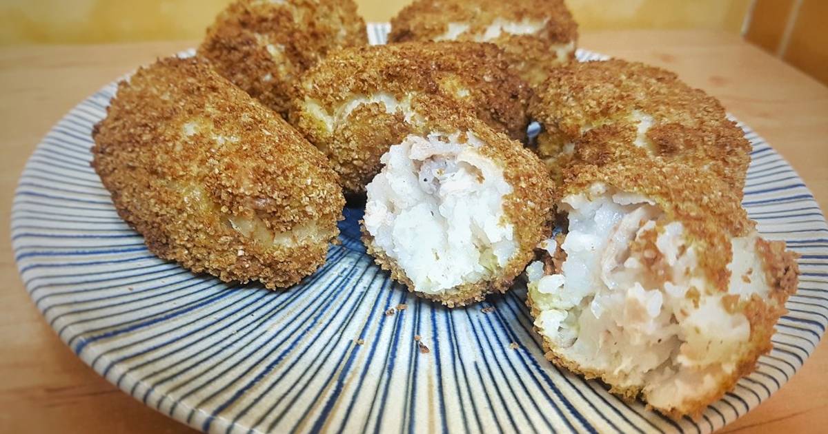 Croquetas de pollo y queso de cabra en airfryer Receta de Salma Cookpad