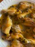 Alitas con salsa de maracuyá