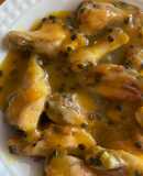 Alitas con salsa de maracuyá