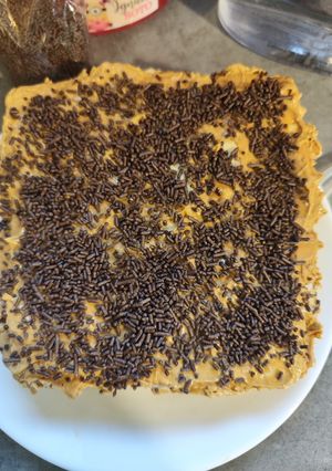 Una foto de Torta rápida de galletas de vino