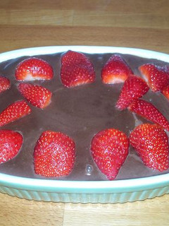 Una foto de Tarta de galletas y fresas