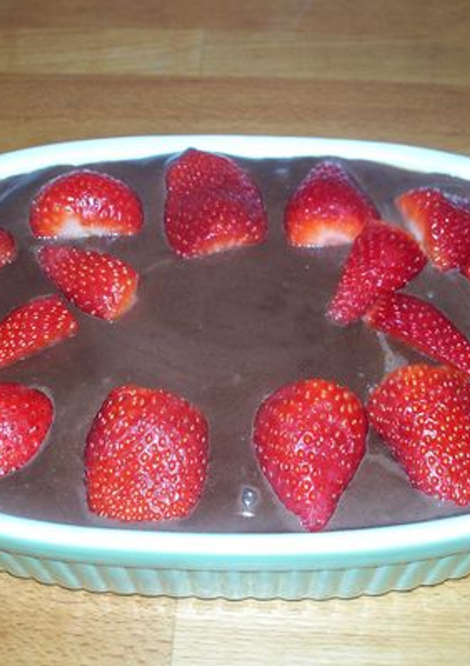 Una foto de Tarta de galletas y fresas
