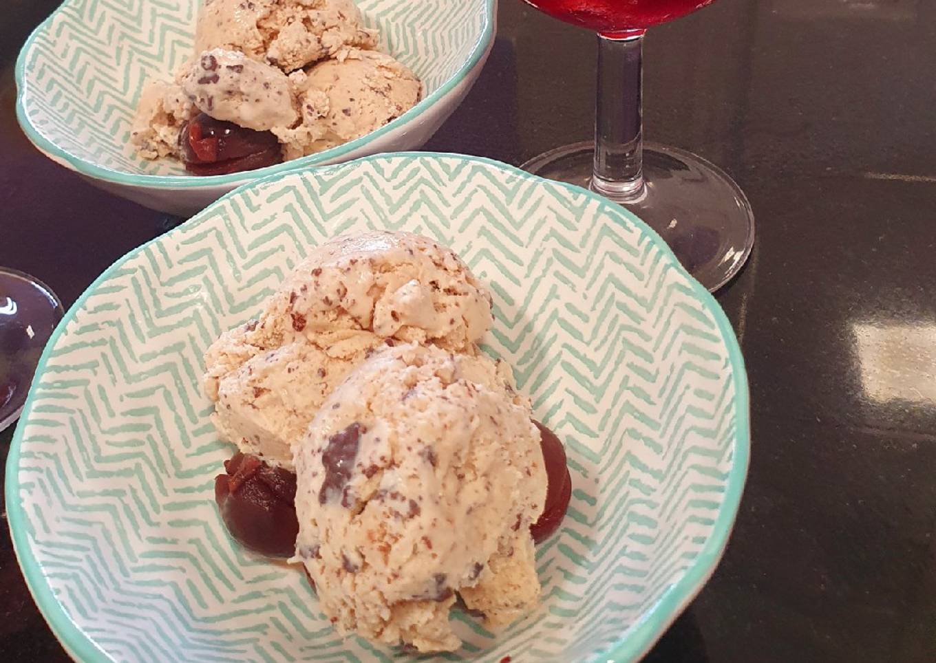 Helado de stracciatella bajo en azúcar (con heladera)