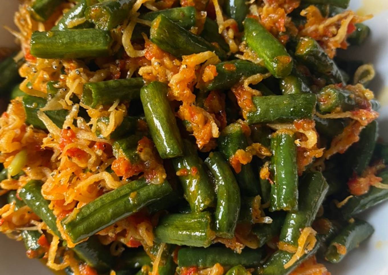 Balado Kacang Panjang dan Teri Nasi