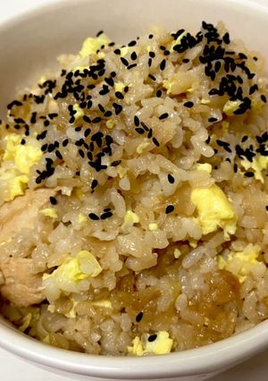 電鍋煮親子丼飯 的食譜成品照片