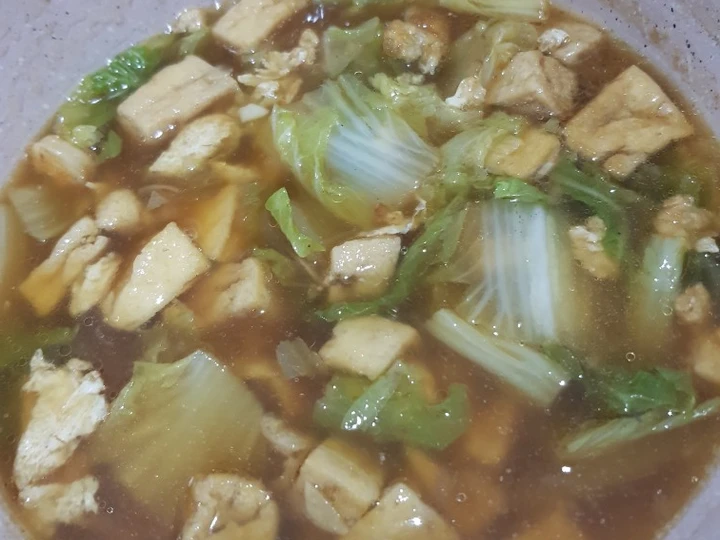 Langkah Mudah untuk Membuat Resep #24 Cah Sawi putih dengan udang dan tahu yang Lezat Sekali Anti Ribet, Mantap