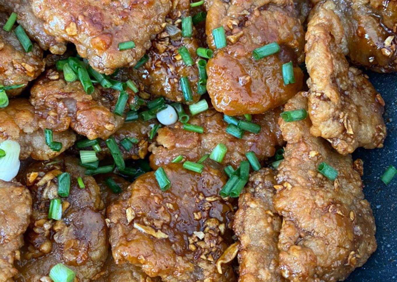 Babi goreng tepung saos kecap