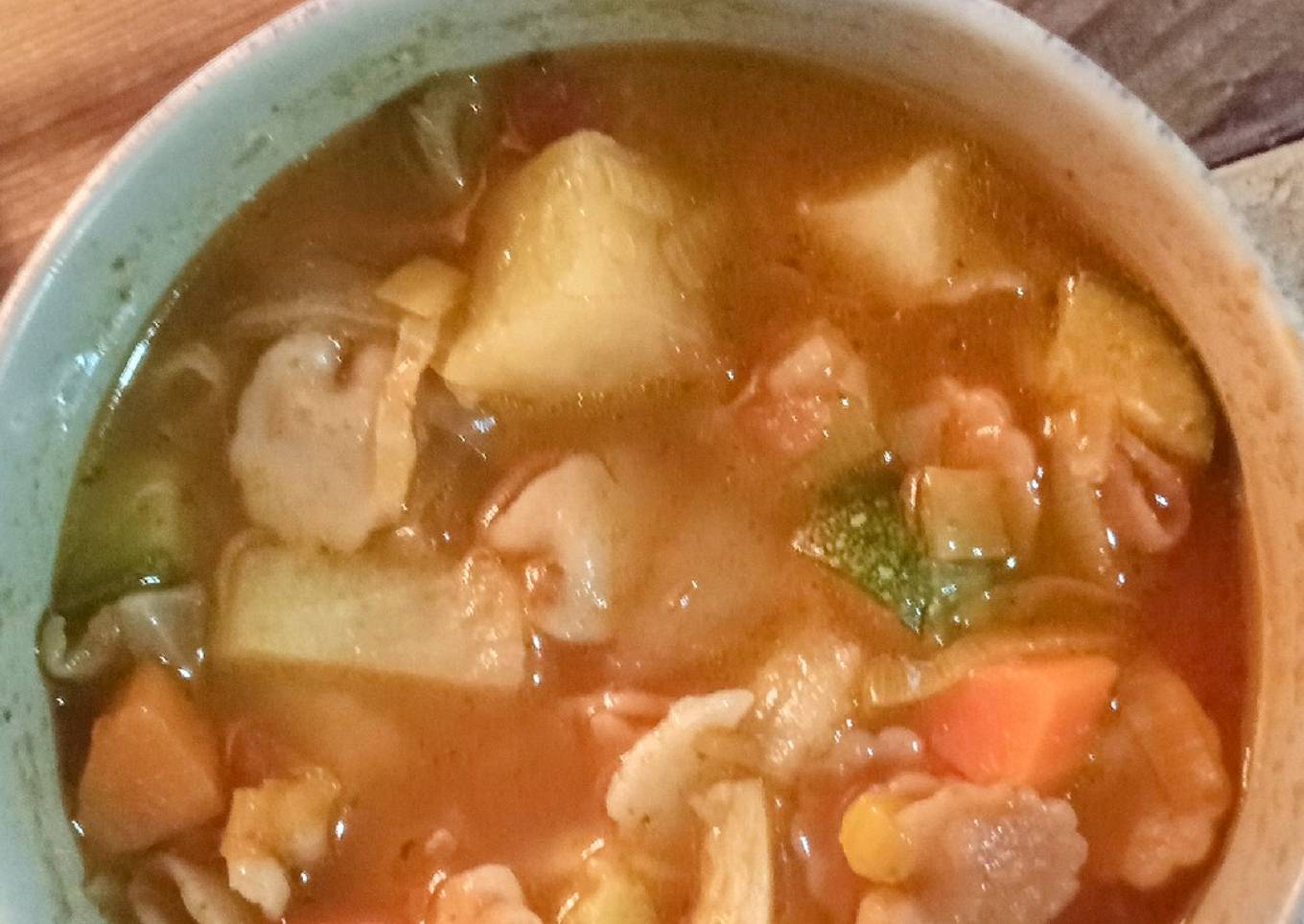 Sopa de verduras, receta de la abuela