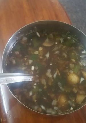 A picture of Veg Manchow Soup.