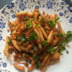 A picture of Leftover fried fara.
