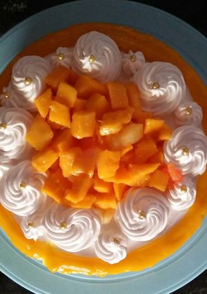 A picture of Mango glaze cake.