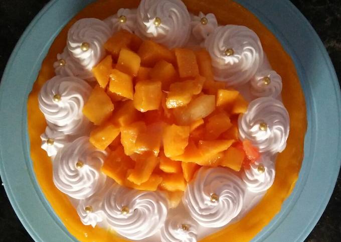 Recipe of Super Quick Mango glaze cake