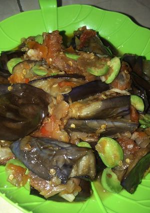 Foto resep Terong pete balado