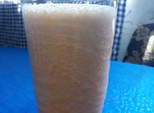 Una foto de Licuado de melón y naranjas