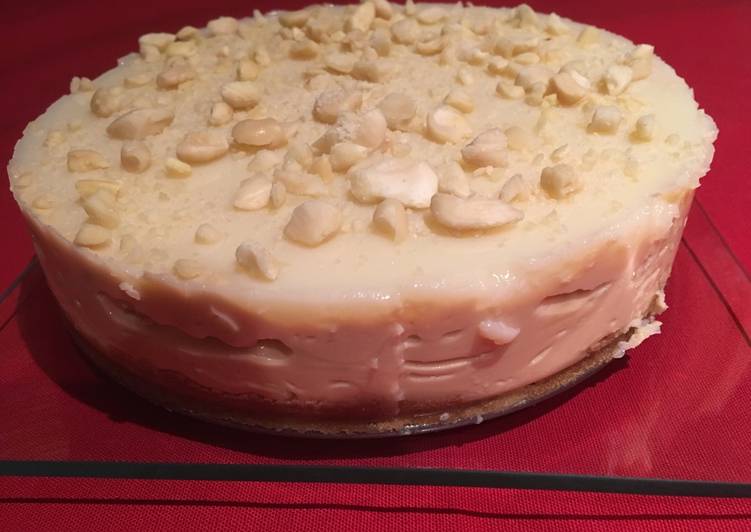 Tarta de turrón y crema catalana