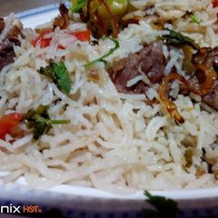 A picture of Beef yakhni pulao.