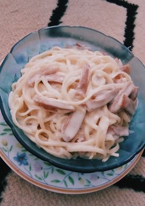 Foto resep Fettucine carbonara andalanqu