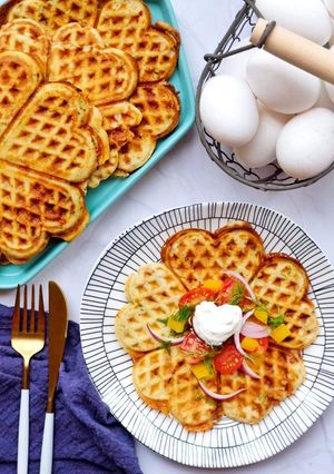 O poză a rețetei Gofre belgiene (waffles) sărate.