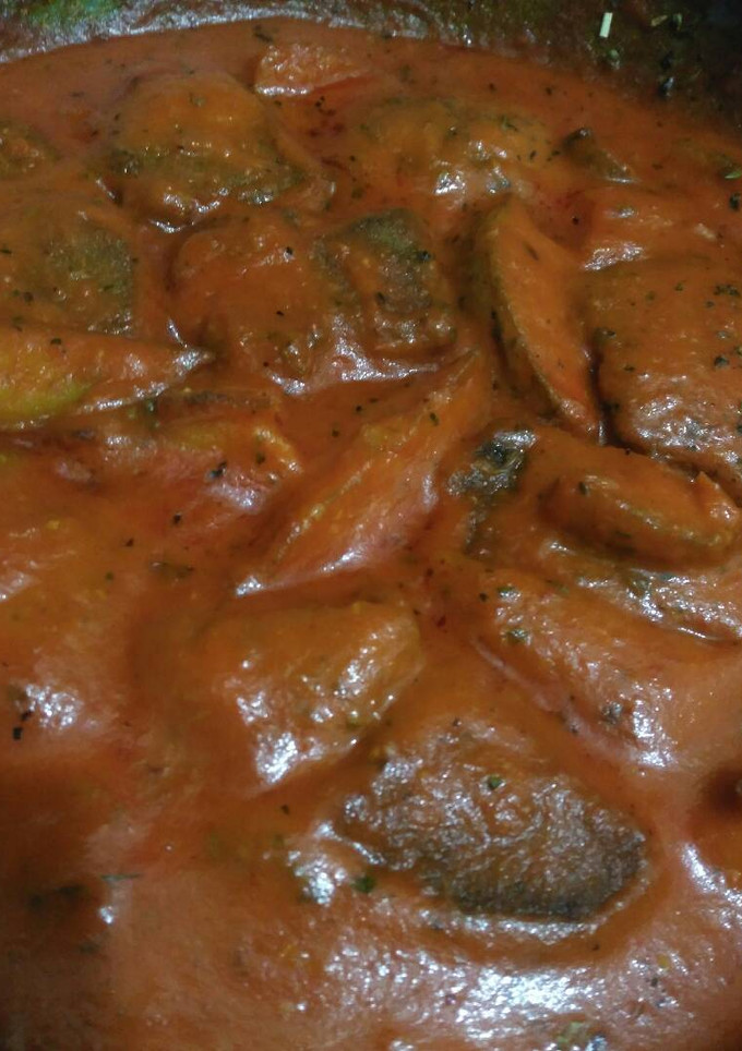 Una foto de Lengua de cerdo en salsa de pimientos asados