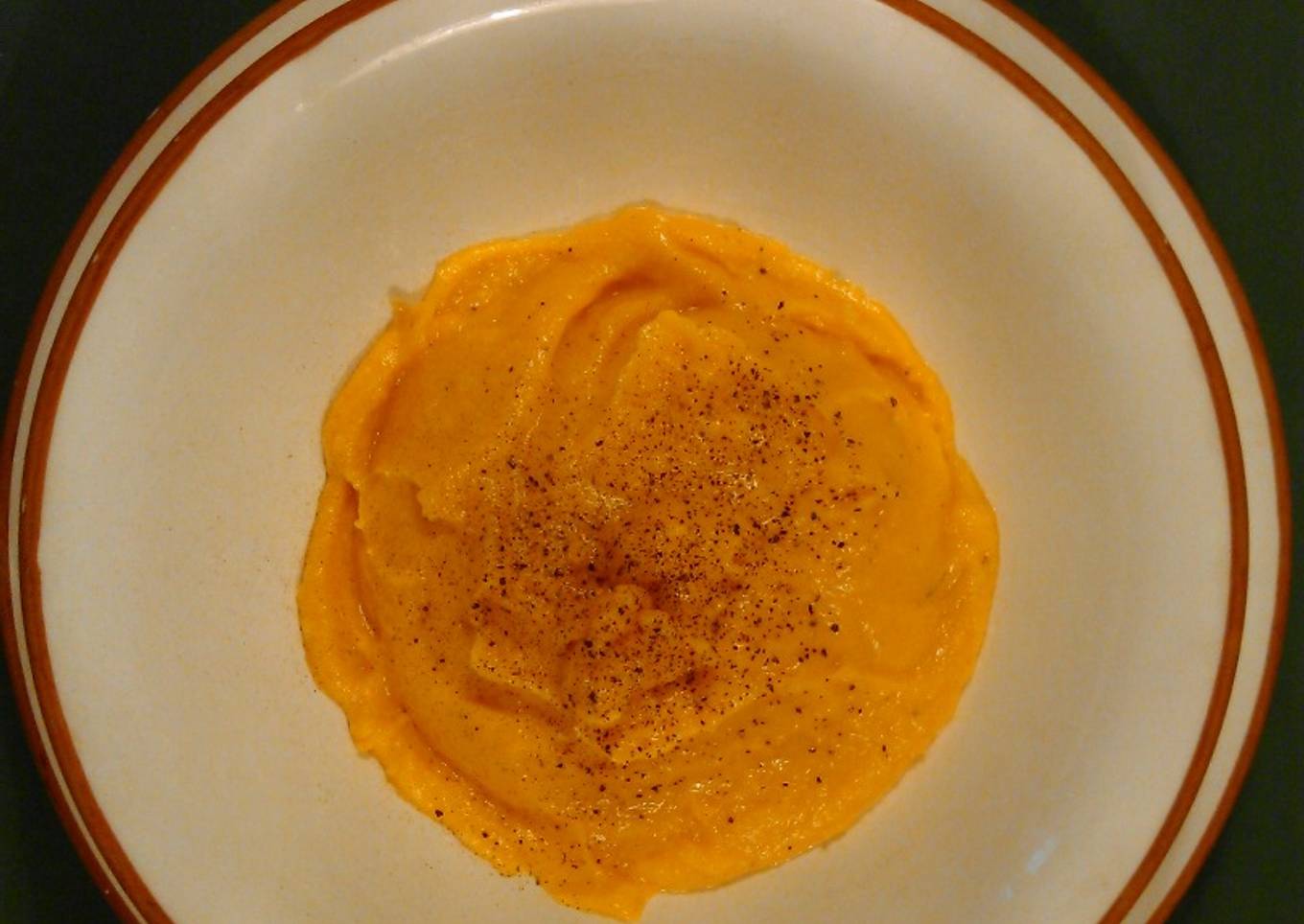 Crema de calabaza con queso