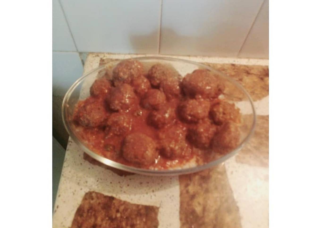 Albóndigas de carne con arroz