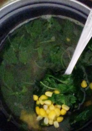A picture of Spinach Corn Soup.