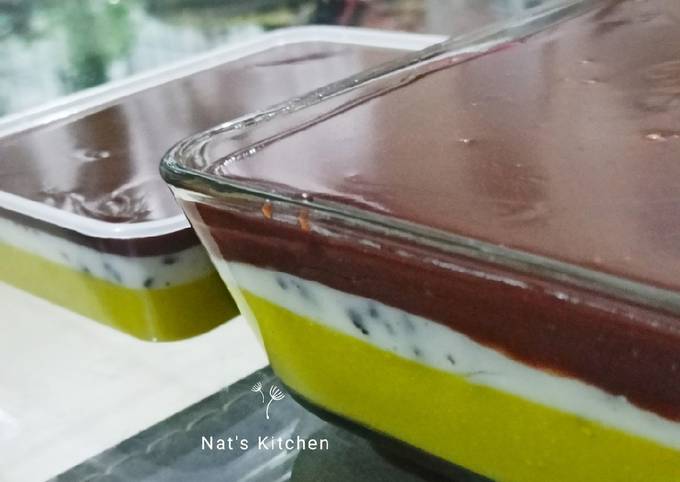 Cara membuat Pudding Alpukat Orea Coklat ??