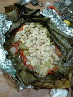 Una foto de Camarones a la ataud