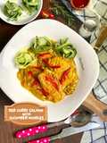 Red Curry Salmon with Cucumber Noodles