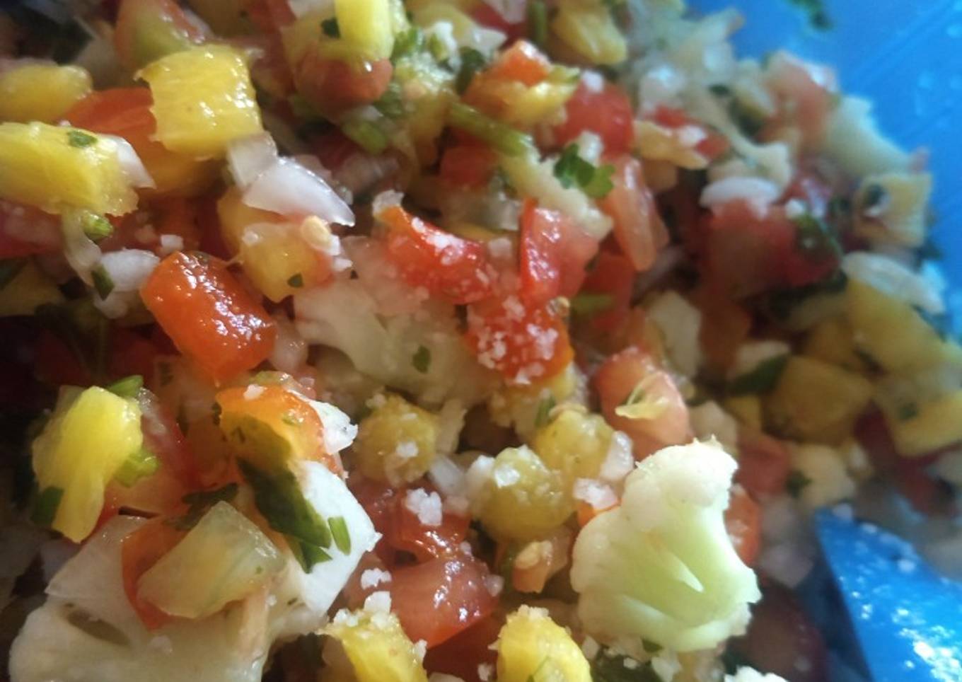 Ceviche tropical de coliflor delicia económica