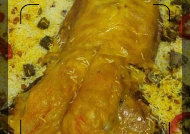 خاروف محمر مع الرز العربي