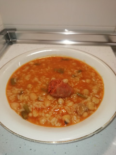 Una foto de Potaje de arroz con apio
