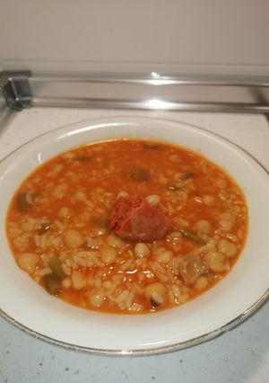 Una foto de Potaje de arroz con apio