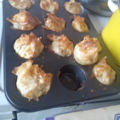 Phylo pastry, mini chicken and mushroom pies A picture of Phylo pastry, mini chicken and mushroom pies.