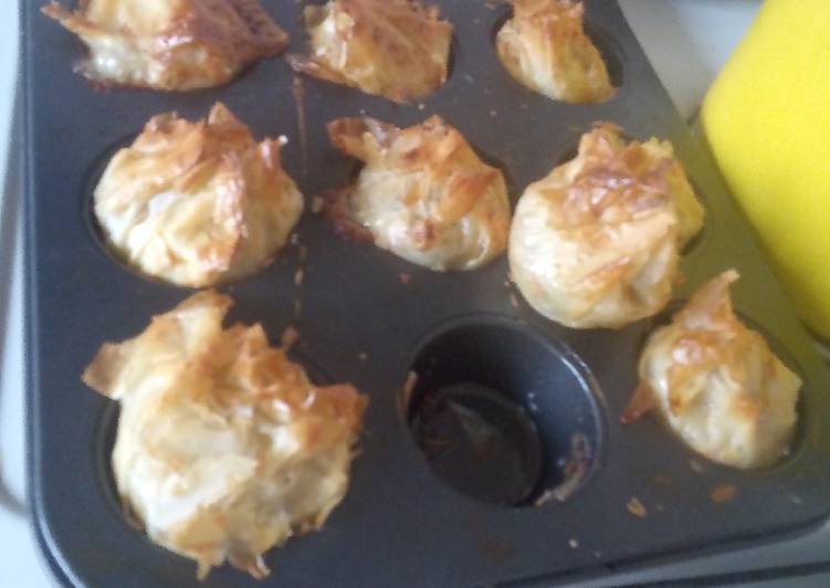 Step-by-Step Guide to Prepare Homemade Phylo pastry, mini chicken and mushroom pies