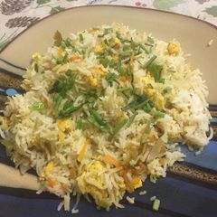 Egg fried rice A picture of Egg fried rice.
