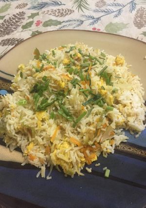 A picture of Egg fried rice.