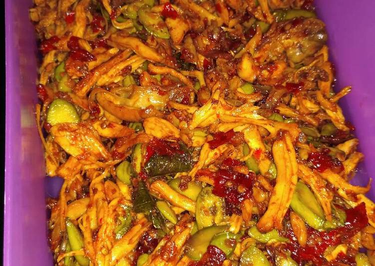 Ayam suwir petai spesial murah mudah