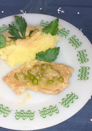 Hagymás-zöldborsós karaj recept fotója