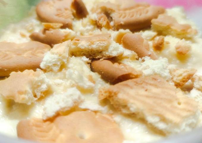 Resep (MPASI) Snack Pudding Roti Biskuit Anti Gagal