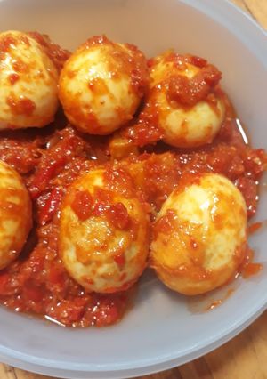 Foto resep Balado telur a.k.a telur di sambelin