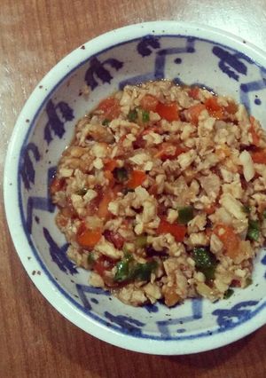 Hình của món Ba chỉ heo sốt cà cho bé 12m+.