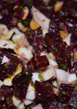 Una foto de Ensalada de remolacha y huevo